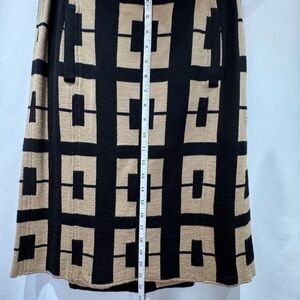 Alessandro Dell'Acqua Black and Tan Pencil Skirt